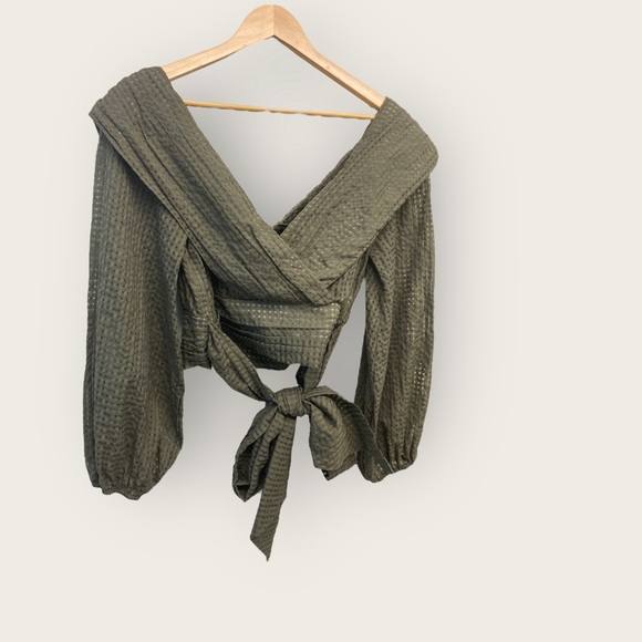 NWT Maeve by Anthropology Green Blouse - Picture 10 of 12